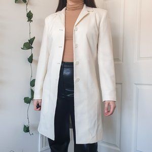VINTAGE CREAM LONG WOOL COAT